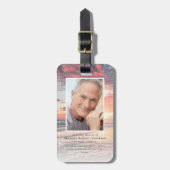 Étiquette À Bagage Mémorial photo du coucher du soleil (Devant Vertical)