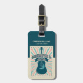 Étiquette À Bagage Memphis, TN : Série de guitares | Rock-N-Roll (Devant Vertical)