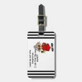 Étiquette À Bagage Menez-moi pas dans l'humour de tentation (Devant Vertical)