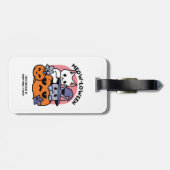 Étiquette À Bagage Meow-Loween - Cute Halloween Conception Chat (Dos horizontal)
