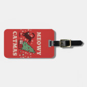 Étiquette À Bagage Meowy Catmas (Devant horizontal)