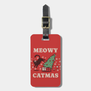 Étiquette À Bagage Meowy Catmas