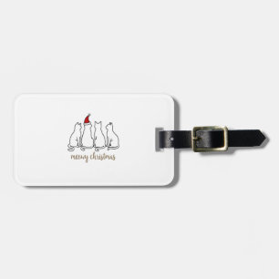 Étiquette À Bagage Meowy Catmas Chat Noël Mignon Chatons Chats Père N