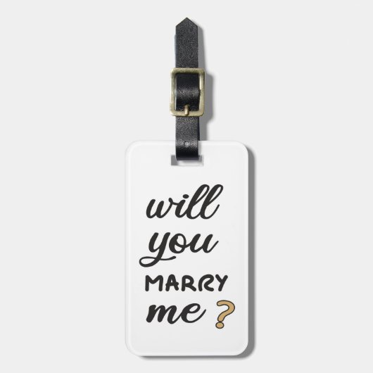 Étiquette À Bagage M'épouseras-tu ? (Devant Vertical)