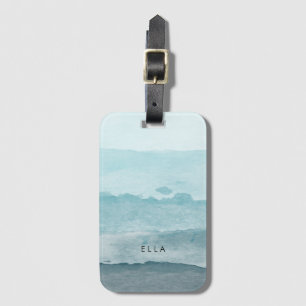 Étiquette À Bagage Mer bleu d'eau Abstraite