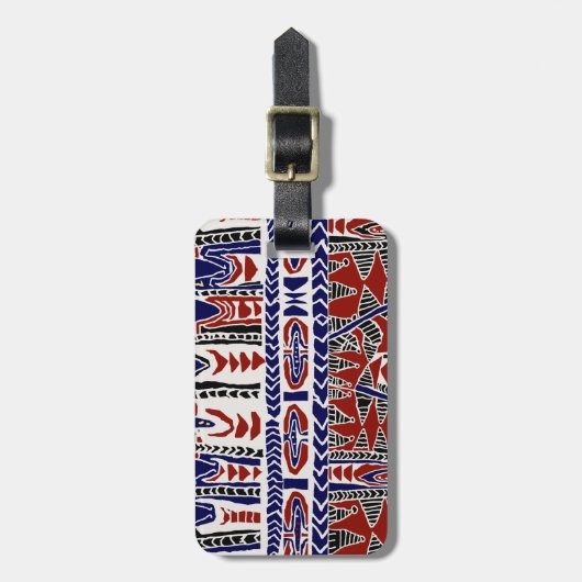 Étiquette À Bagage Mer du Sud Samoa Batik (Devant Vertical)