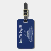 Étiquette À Bagage Mer Le Jour De Vacances Bateau De Croisière (Devant Vertical)