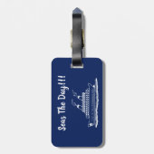 Étiquette À Bagage Mer Le Jour De Vacances Bateau De Croisière (Dos Vertical)