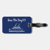 Étiquette À Bagage Mer Le Jour De Vacances Bateau De Croisière (Dos horizontal)