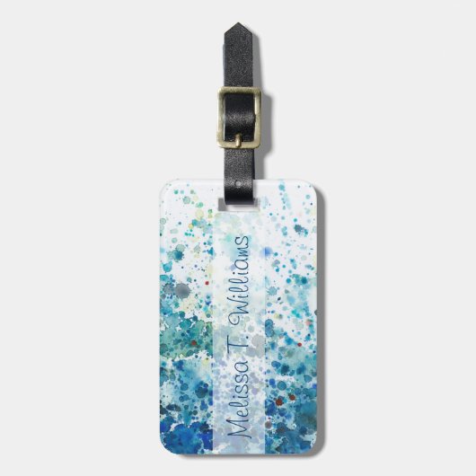 Étiquette À Bagage Mer Speckée I (Devant Vertical)