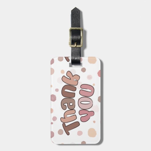 Étiquette À Bagage Merci (Devant Vertical)