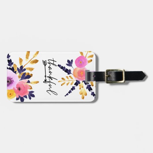 Étiquette À Bagage Merci (Devant horizontal)