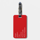 Étiquette À Bagage Merci (Dos Vertical)