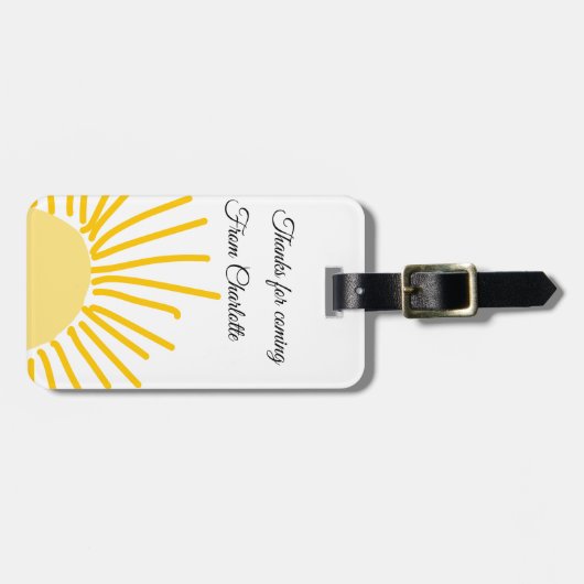 Étiquette À Bagage merci d'être venu ajouter un nom au message texte  (Devant horizontal)