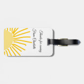 Étiquette À Bagage merci d'être venu ajouter un nom au message texte  (Dos horizontal)