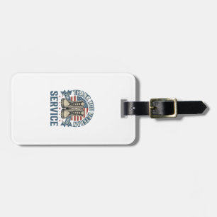 Étiquette À Bagage Merci Vétéran Patriotique Bottes Service Chemise_1