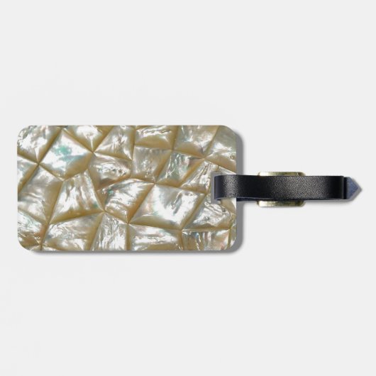 Étiquette À Bagage Mère de Pearl Design (Dos horizontal)