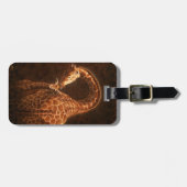 Étiquette À Bagage Mère Giraffe et bébé (Devant horizontal)