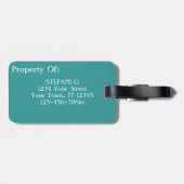 Étiquette À Bagage Mère Monster Turquoise Beehive Sassy Pop Art (Dos horizontal)