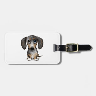 Étiquette À Bagage Merle Dapple Dachshund mignon chien Wiener