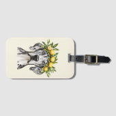 Étiquette À Bagage Merle Great Dane Chien Lemon Crown (Devant Horizontal)