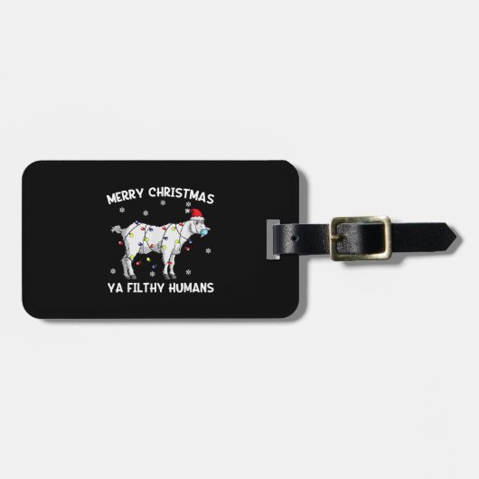 Étiquette À Bagage Merry Christmas (Devant horizontal)