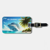 Étiquette À Bagage Mes bagages de croisière Bateau de croisière (Devant horizontal)