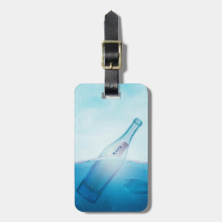Étiquette À Bagage Message dans une bouteille Personnalisé