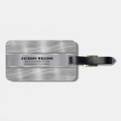 Étiquette À Bagage Métal argenté (Dos horizontal)