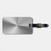 Étiquette À Bagage Métal balayé (Dos horizontal)