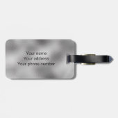 Étiquette À Bagage Métal classique Look Monogramme Cadeau (Dos horizontal)