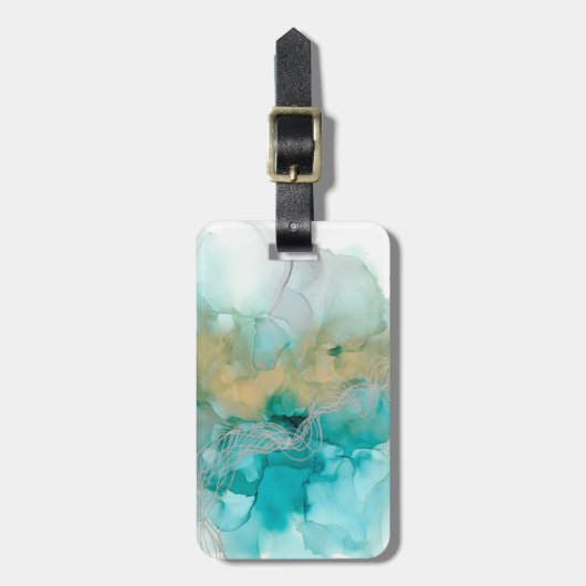 Étiquette À Bagage Métalliques tissées (Devant Vertical)