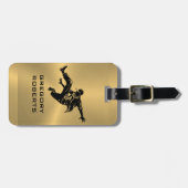 Étiquette À Bagage Métallurgique Black Street Dancer Silhouette (Devant horizontal)