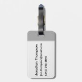 Étiquette À Bagage Métaux lourds (Dos Vertical)