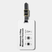 Étiquette À Bagage Météo du Minnesota (Devant Vertical)