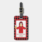 Étiquette À Bagage Météo froide L'Alaska Drôle neige dire pour lui (Devant Vertical)