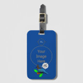 Étiquette À Bagage Metteur Blue Jay Monogram (Devant Vertical)