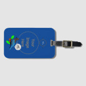 Étiquette À Bagage Metteur Blue Jay Monogram (Devant Horizontal)