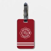 Étiquette À Bagage Mettez le feu au département/à l'étiquette de (Dos Vertical)