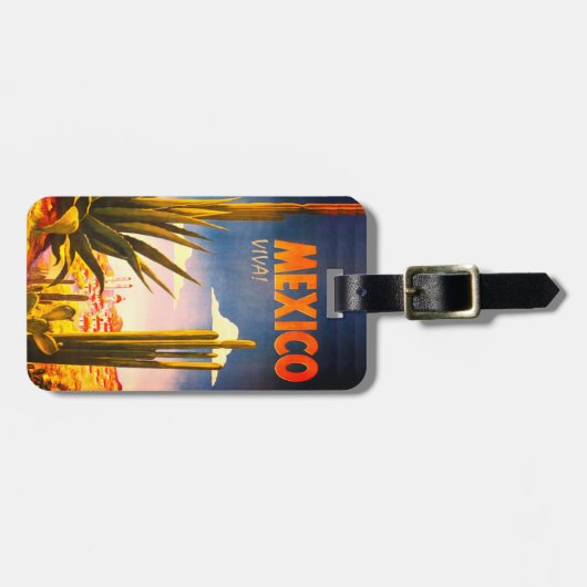 Étiquette À Bagage Mexique (Devant horizontal)
