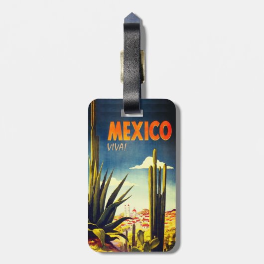 Étiquette À Bagage Mexique (Dos Vertical)