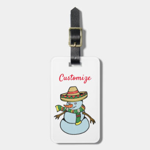 Étiquette À Bagage Mexique Sombrero Père Noël Thunder_Cove