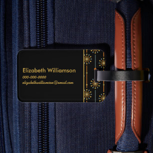 Étiquette À Bagage Mi-siècle Starburst Strier Couleurs personnalisées