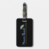 Étiquette À Bagage Miami Beach, Floride Cool parapluie (Dos Vertical)