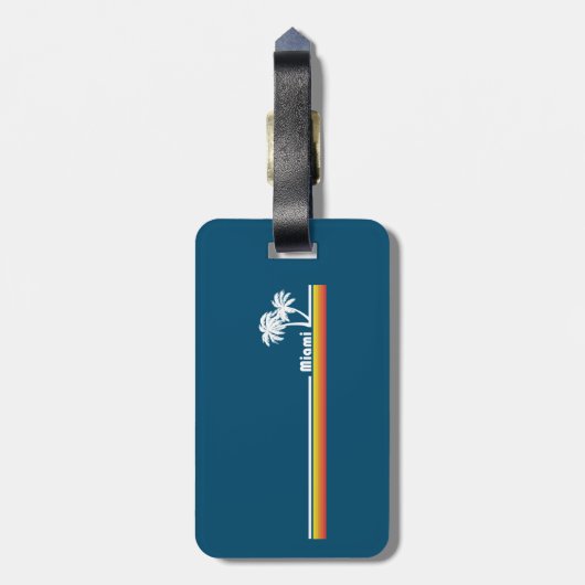 Étiquette À Bagage Miami, Floride (Dos Vertical)