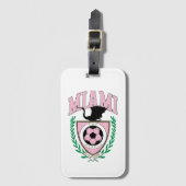 Étiquette À Bagage Miami Soccer Style Varsity (Devant Vertical)