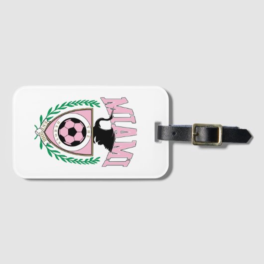 Étiquette À Bagage Miami Soccer Style Varsity (Devant Horizontal)