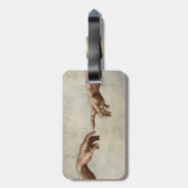 Étiquette À Bagage Michaelangelo mains création adam dieu (Dos Vertical)