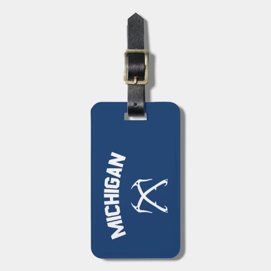 Étiquette À Bagage Michigan Ice Escalade (Devant Vertical)