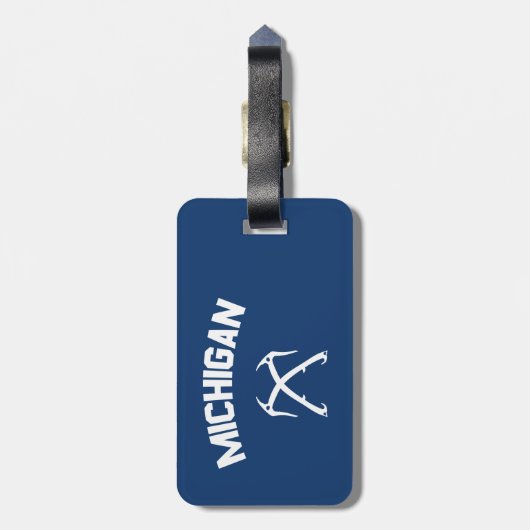 Étiquette À Bagage Michigan Ice Escalade (Dos Vertical)